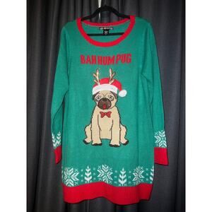 Ugly Christmas Sweater Xmas Size XL Dog Pug